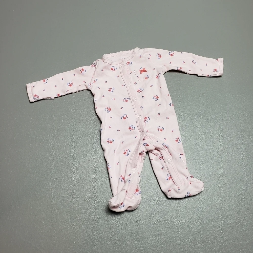 Carters baby girl winter pajamas size NB